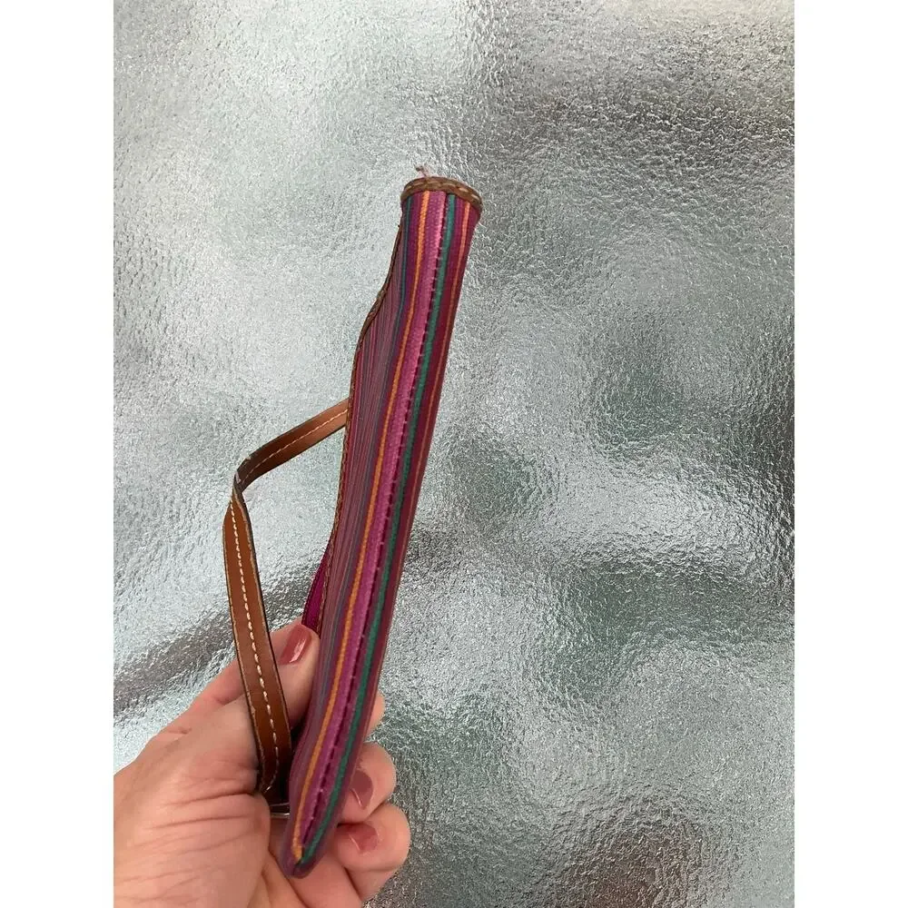 Fossil Multicolor Striped Wristlet Wallet